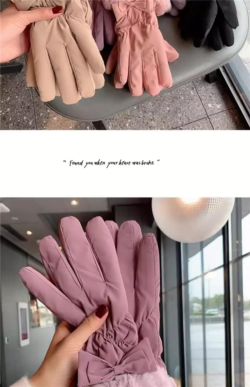 Winter Gloves for Women, Thickeneded and Velvet, Cold-Proof, Waterproof, Touch-Screen Cycling Electric Bike, Warm Ski Cotton Gloves — feature 25