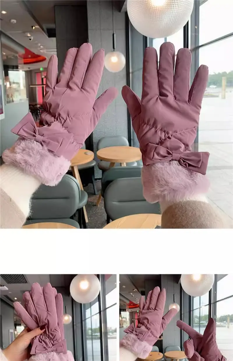 Winter Gloves for Women, Thickeneded and Velvet, Cold-Proof, Waterproof, Touch-Screen Cycling Electric Bike, Warm Ski Cotton Gloves — feature 27