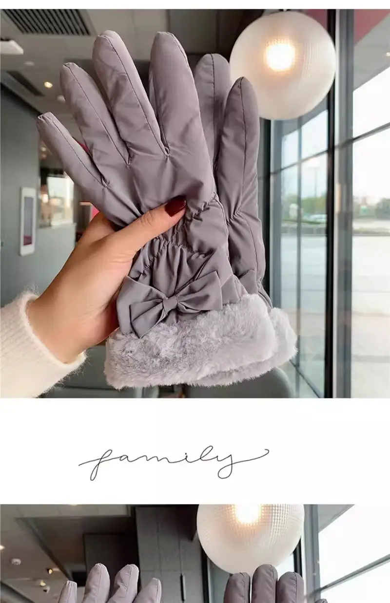 Winter Gloves for Women, Thickeneded and Velvet, Cold-Proof, Waterproof, Touch-Screen Cycling Electric Bike, Warm Ski Cotton Gloves — feature 29