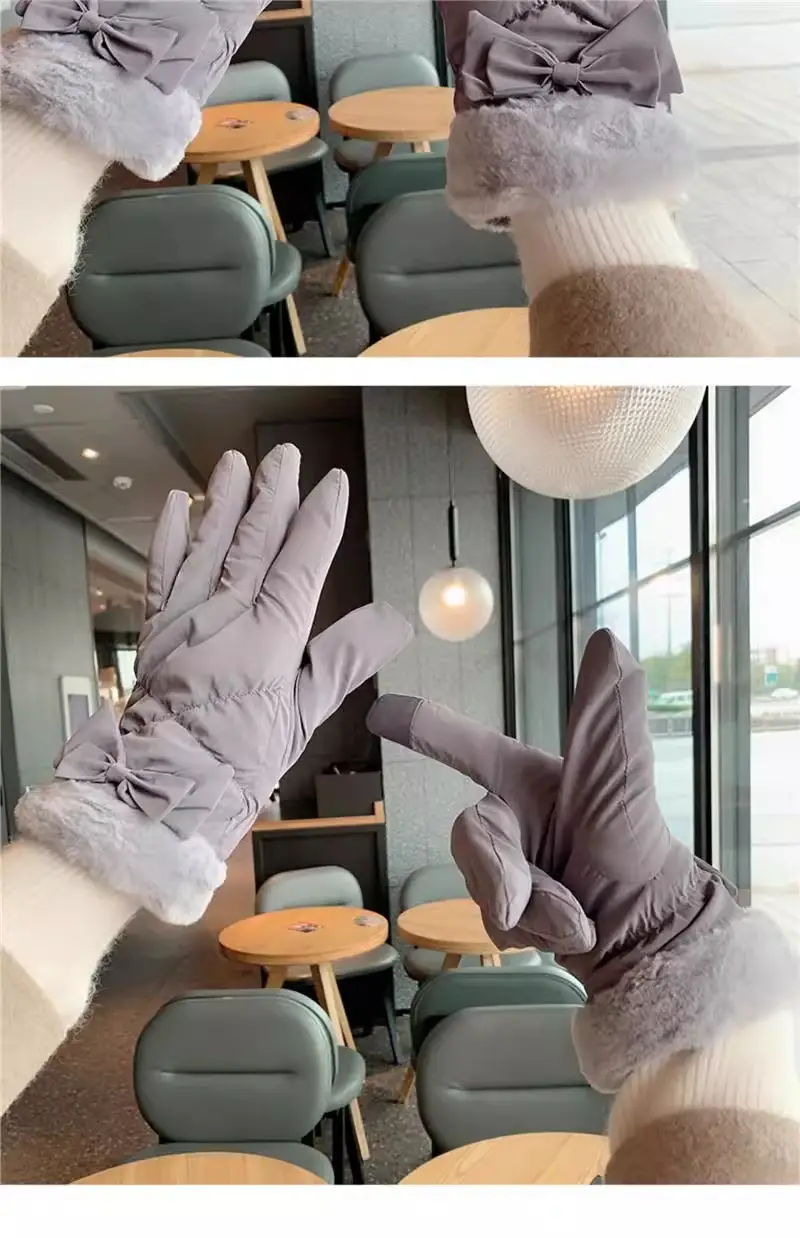 Winter Gloves for Women, Thickeneded and Velvet, Cold-Proof, Waterproof, Touch-Screen Cycling Electric Bike, Warm Ski Cotton Gloves — feature 31
