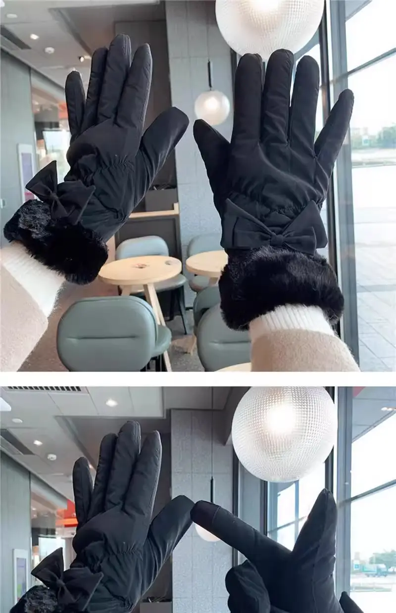 Winter Gloves for Women, Thickeneded and Velvet, Cold-Proof, Waterproof, Touch-Screen Cycling Electric Bike, Warm Ski Cotton Gloves — feature 39