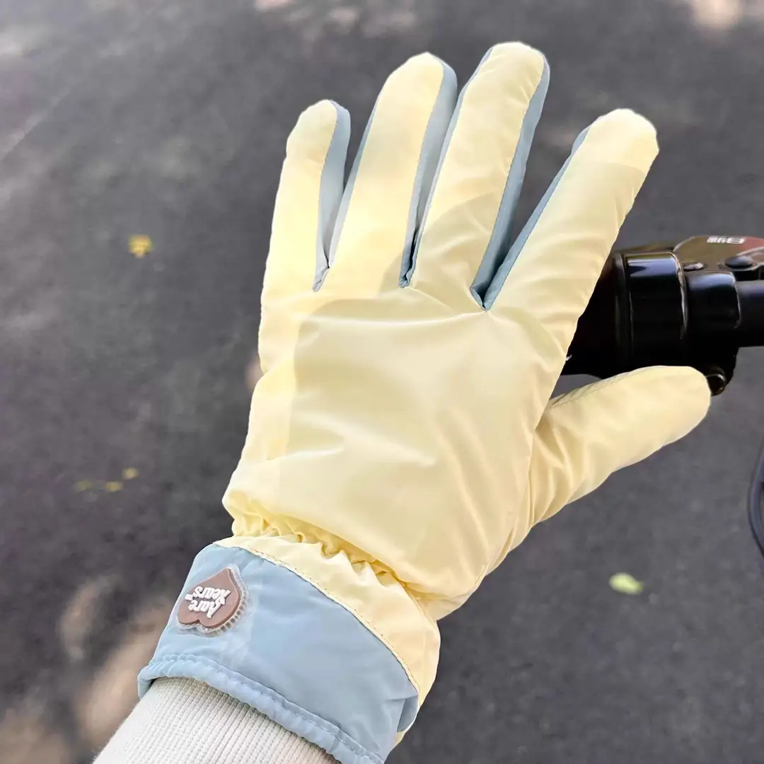 Winter Gloves for Women, Thickeneded and Velvet, Cold-Proof, Waterproof, Touch-Screen Cycling Electric Bike, Warm Ski Cotton Gloves