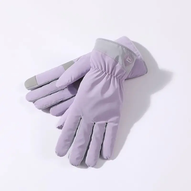 Winter Gloves for Women, Thickeneded and Velvet, Cold-Proof, Waterproof, Touch-Screen Cycling Electric Bike, Warm Ski Cotton Gloves