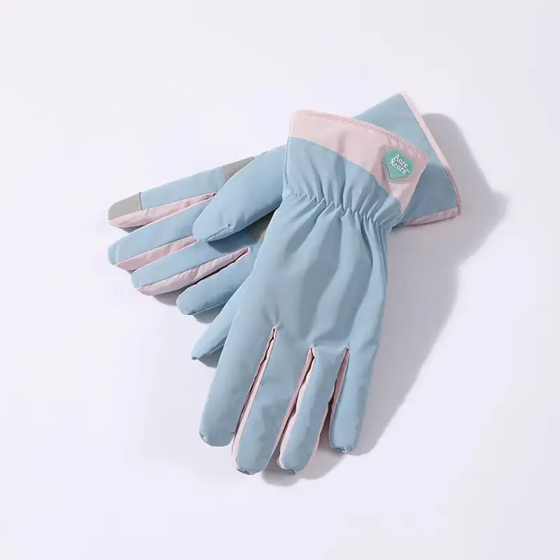 Winter Gloves for Women, Thickeneded and Velvet, Cold-Proof, Waterproof, Touch-Screen Cycling Electric Bike, Warm Ski Cotton Gloves
