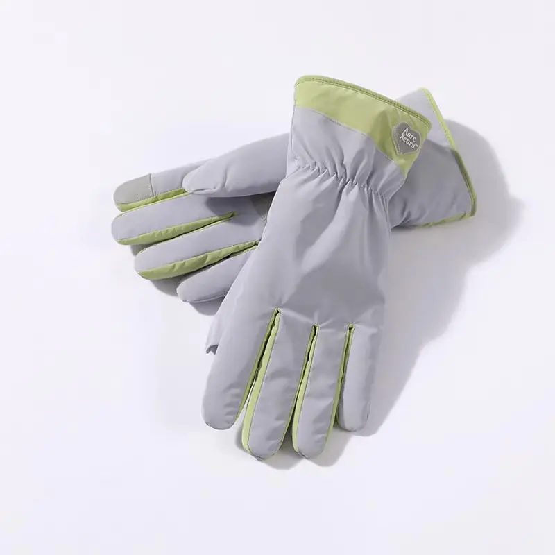 Winter Gloves for Women, Thickeneded and Velvet, Cold-Proof, Waterproof, Touch-Screen Cycling Electric Bike, Warm Ski Cotton Gloves