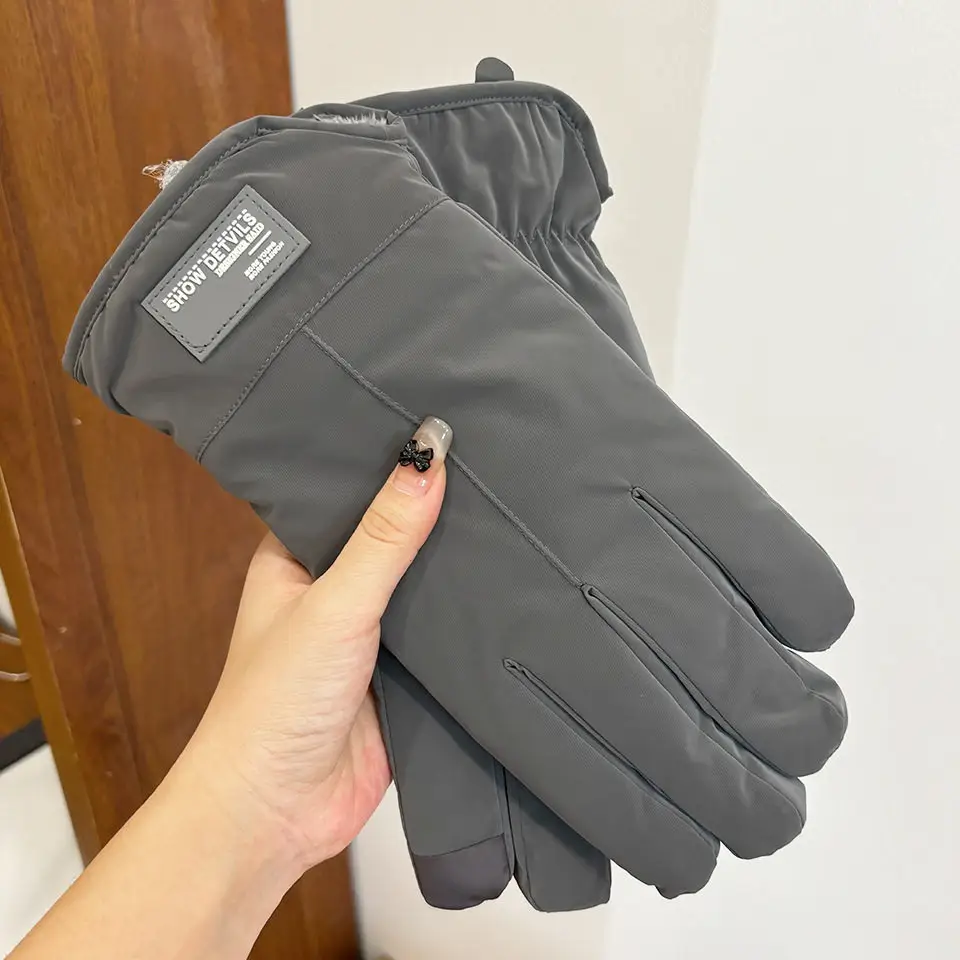 Winter Gloves for Women, Thickeneded and Velvet, Cold-Proof, Waterproof, Touch-Screen Cycling Electric Bike, Warm Ski Cotton Gloves