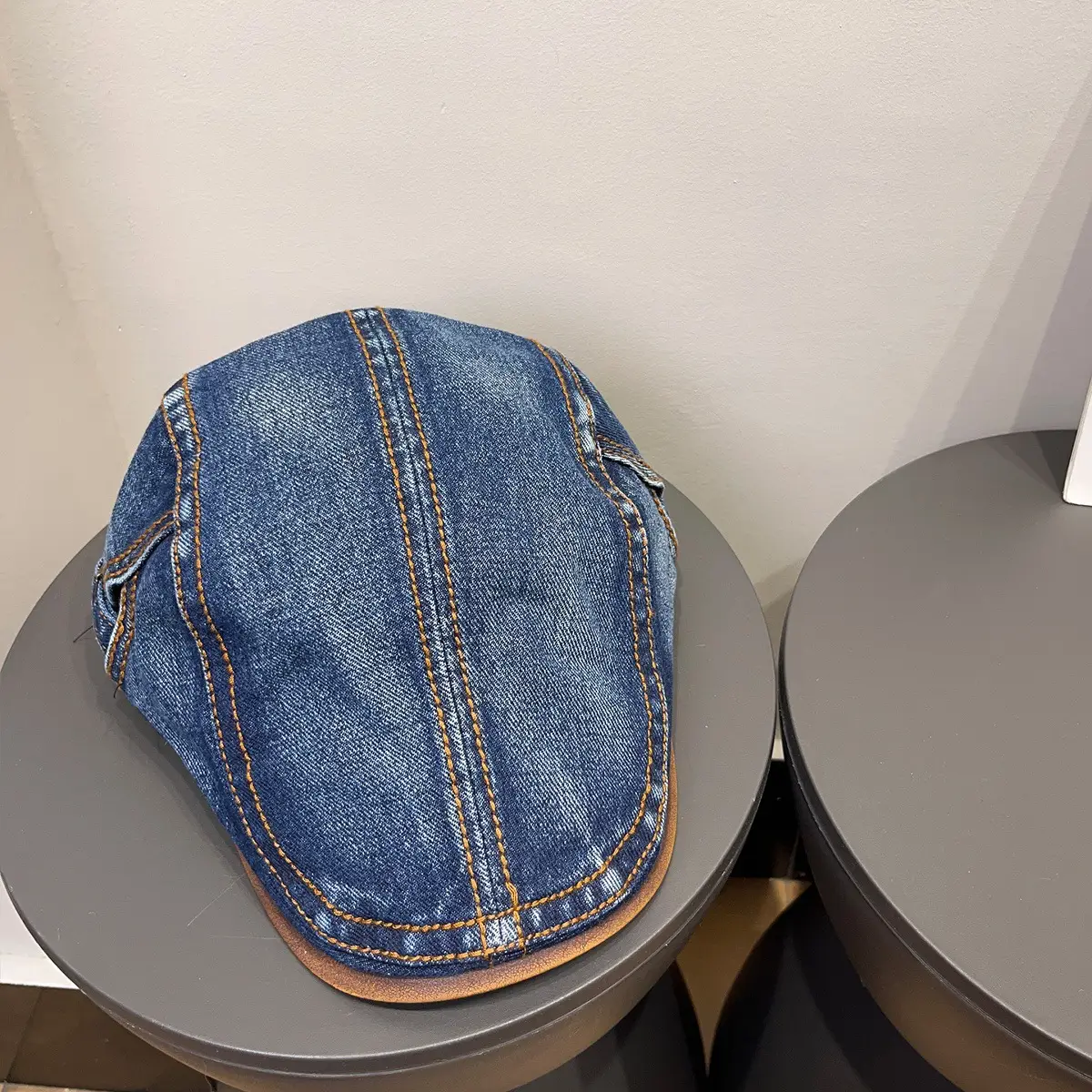 Vintage Denim Duckbill Cap for Women Spring Summer Sun Protection - Image 3