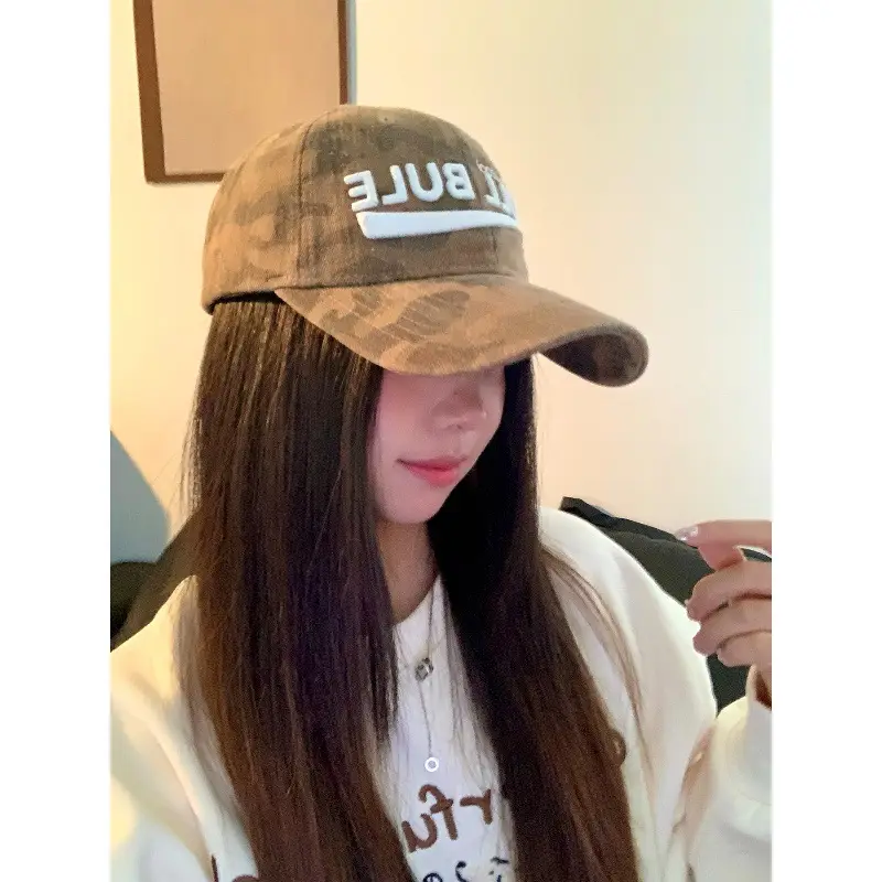 2025 New Camouflage Letter Korean Fashion Cap for Women - Image 6