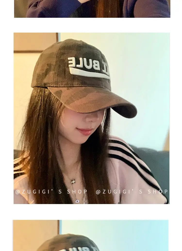 2025 New Camouflage Letter Korean Fashion Cap for Women — feature 12