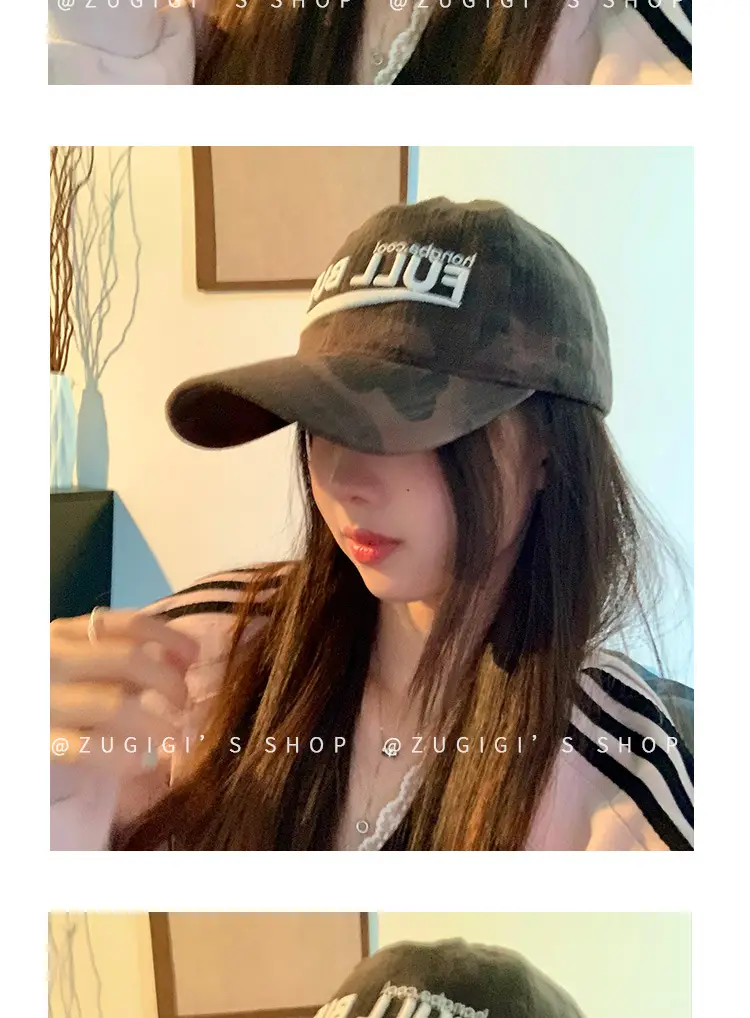 2025 New Camouflage Letter Korean Fashion Cap for Women — feature 14