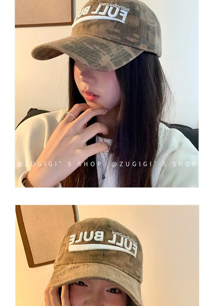 2025 New Camouflage Letter Korean Fashion Cap for Women — feature 19