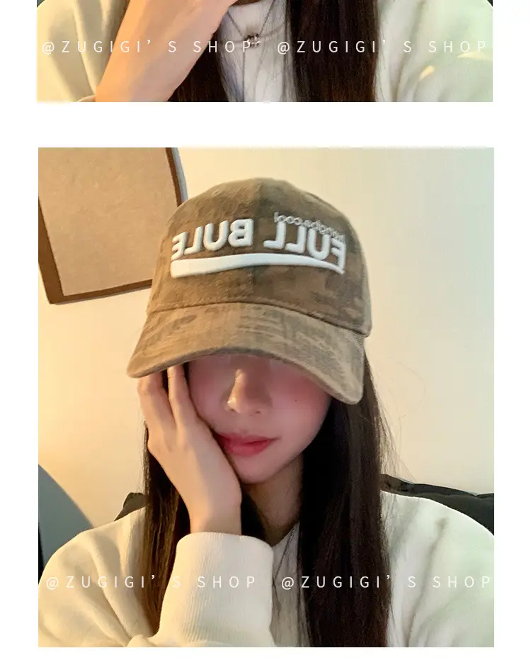 2025 New Camouflage Letter Korean Fashion Cap for Women — feature 21