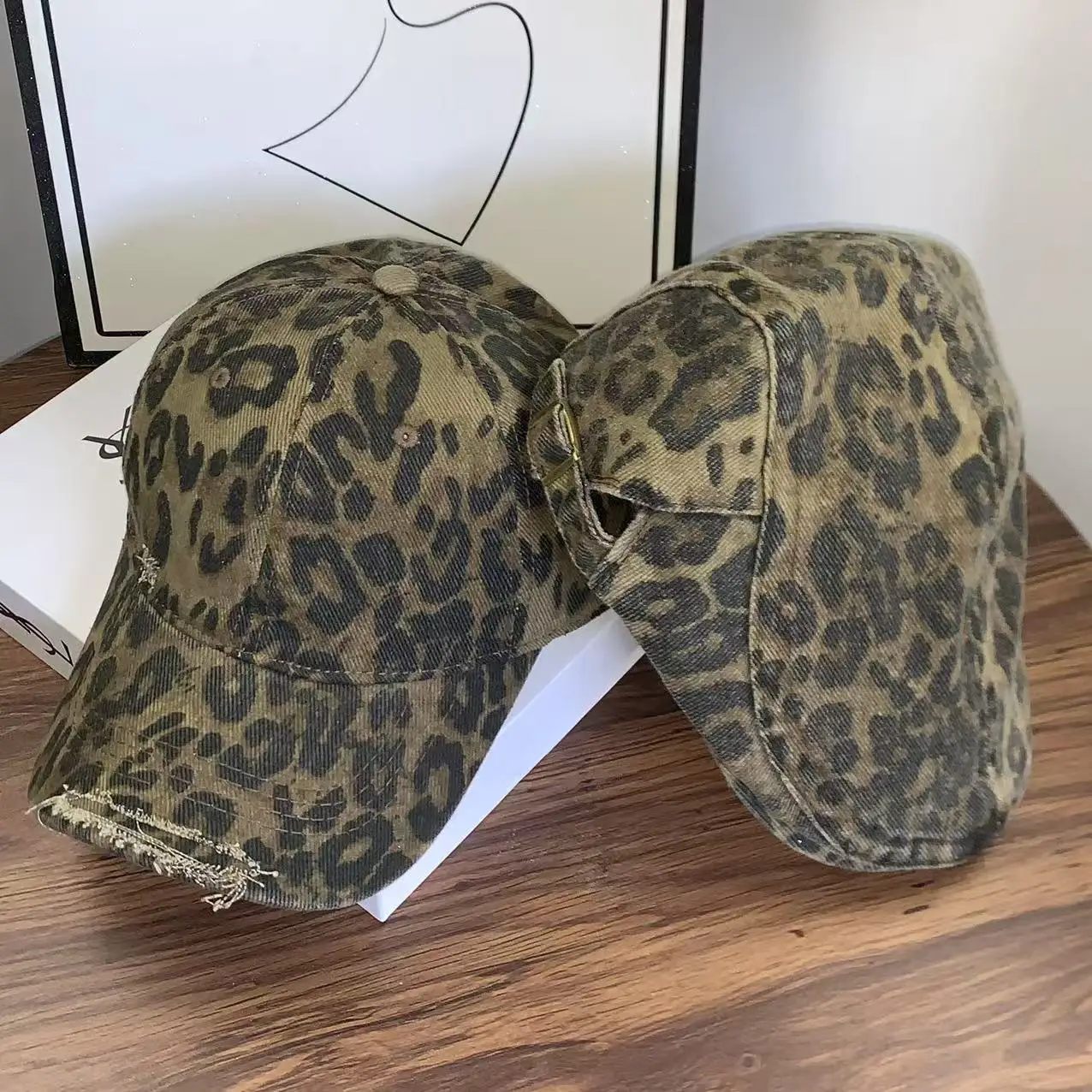 Leopard Print Baseball Cap for Women Y2K Sunshade - Image 8