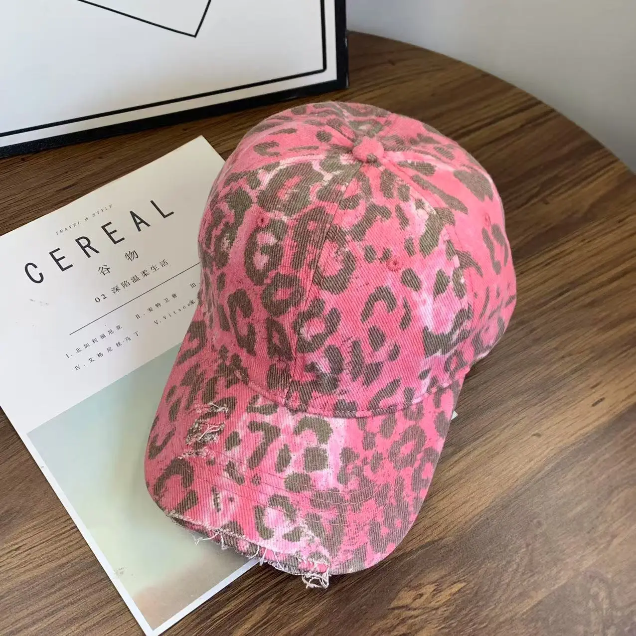 Leopard Print Baseball Cap for Women Y2K Sunshade - Image 9