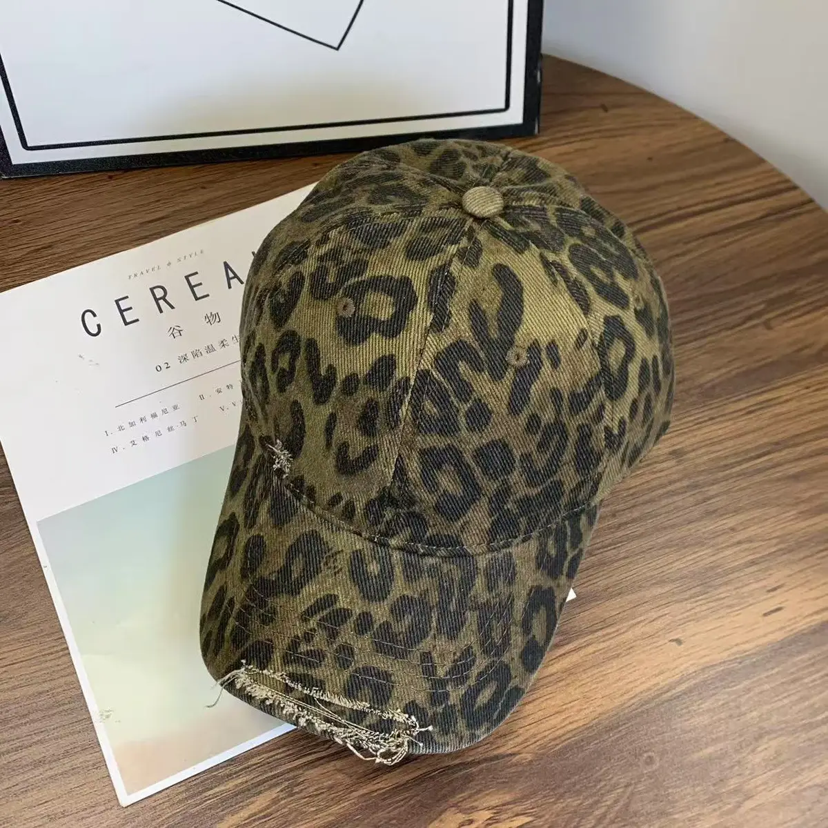 Leopard Print Baseball Cap for Women Y2K Sunshade - Image 2