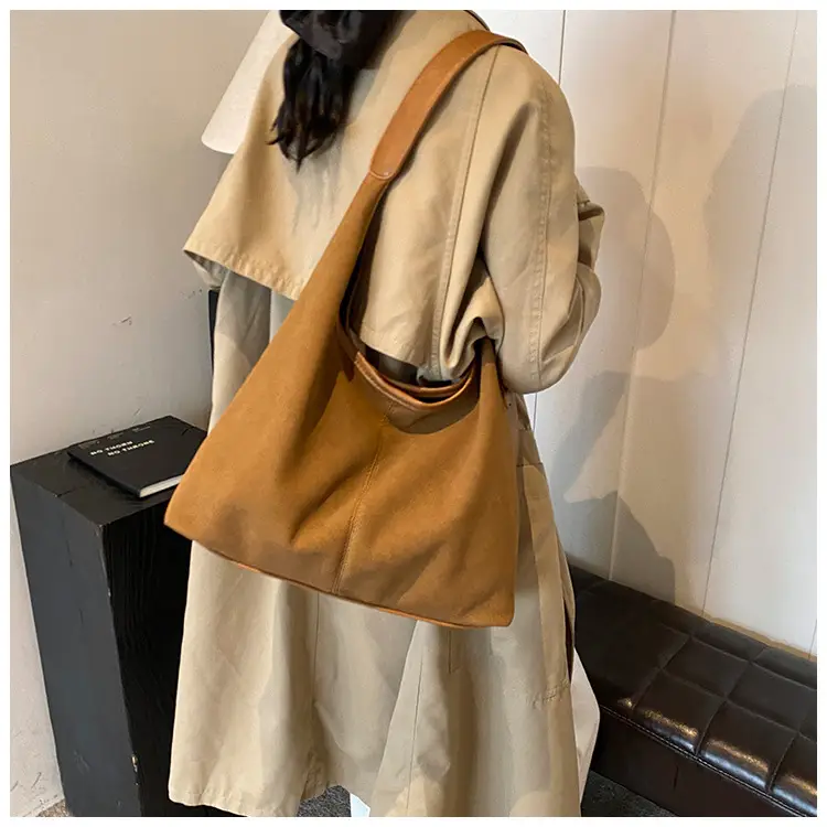 Brown Cross-Border Large Capacity Shoulder Bag for Women — feature 13