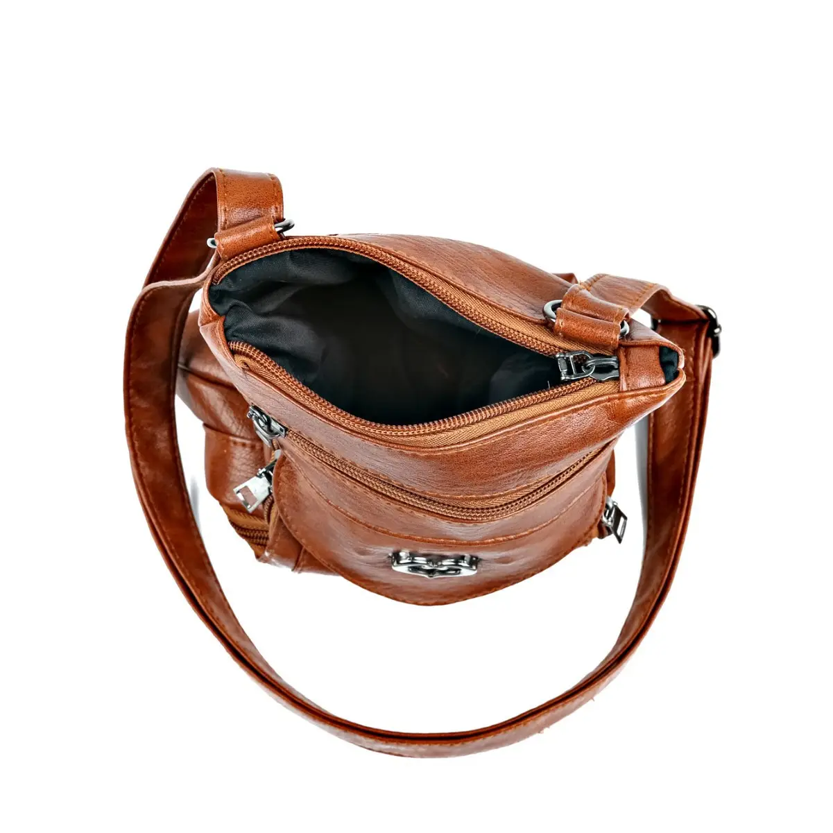 Women's Retro Crossbody Phone Bag with Heart Lock - Image 9