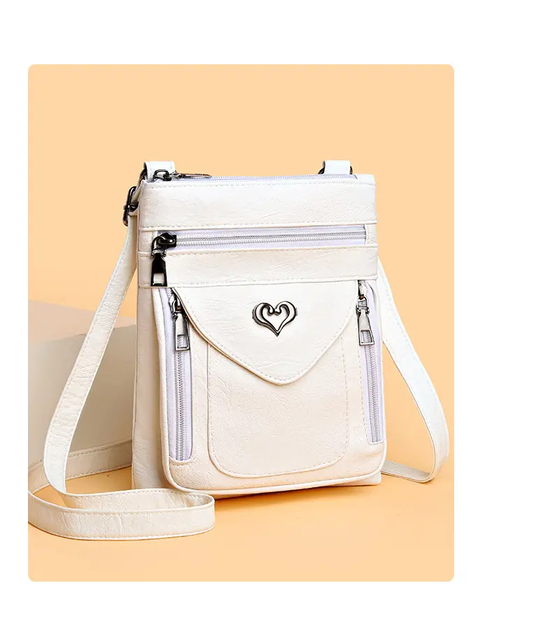 Women's Retro Crossbody Phone Bag with Heart Lock — feature 12
