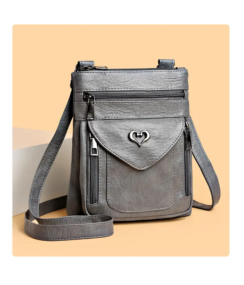 Women's Retro Crossbody Phone Bag with Heart Lock — feature 13