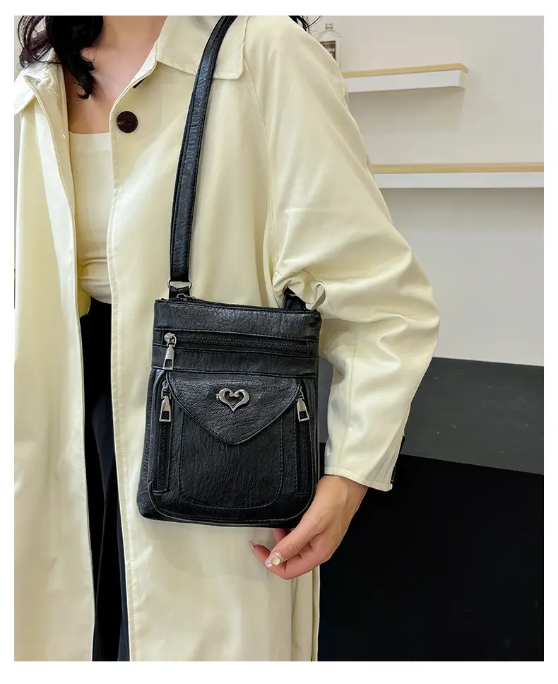 Women's Retro Crossbody Phone Bag with Heart Lock — feature 20