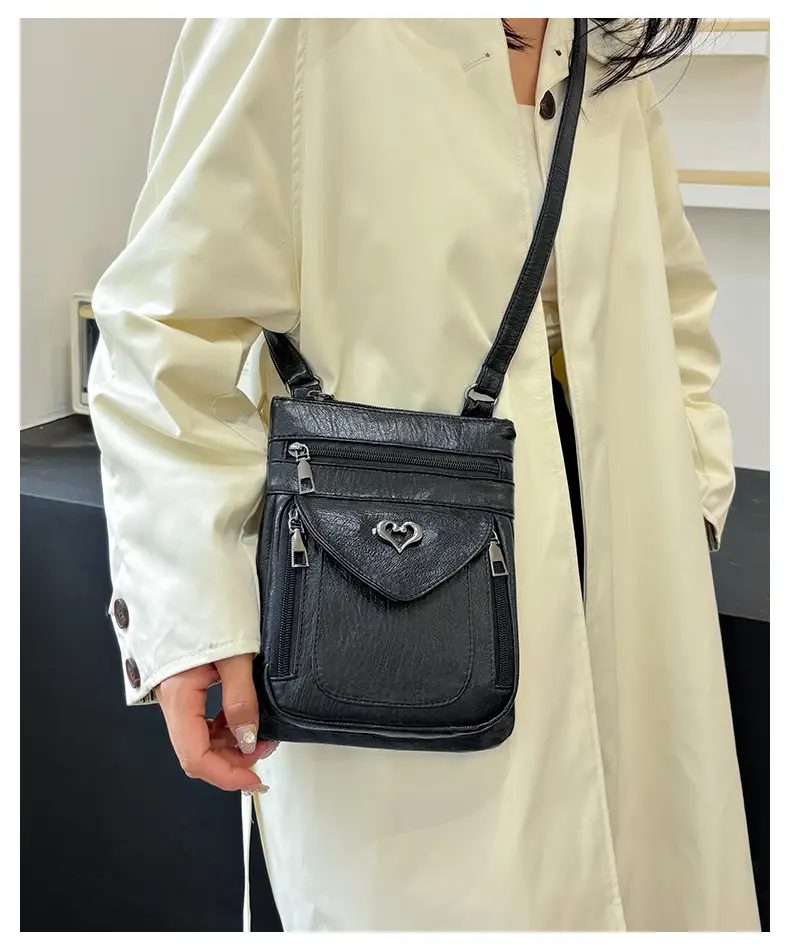 Women's Retro Crossbody Phone Bag with Heart Lock — feature 21