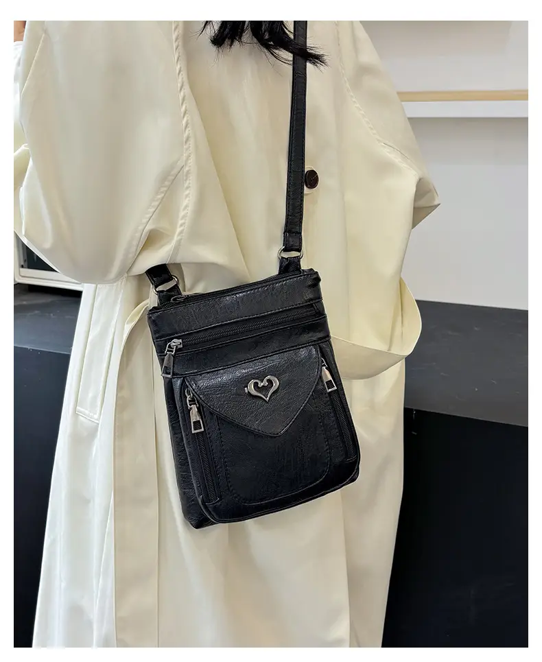 Women's Retro Crossbody Phone Bag with Heart Lock — feature 22