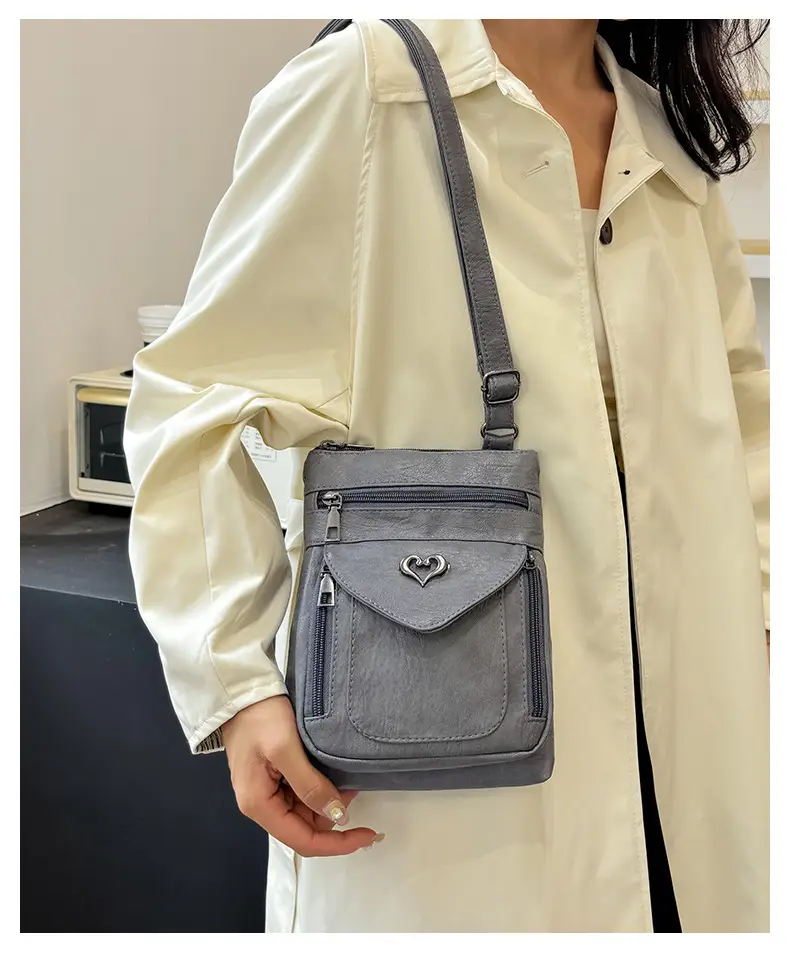 Women's Retro Crossbody Phone Bag with Heart Lock — feature 23