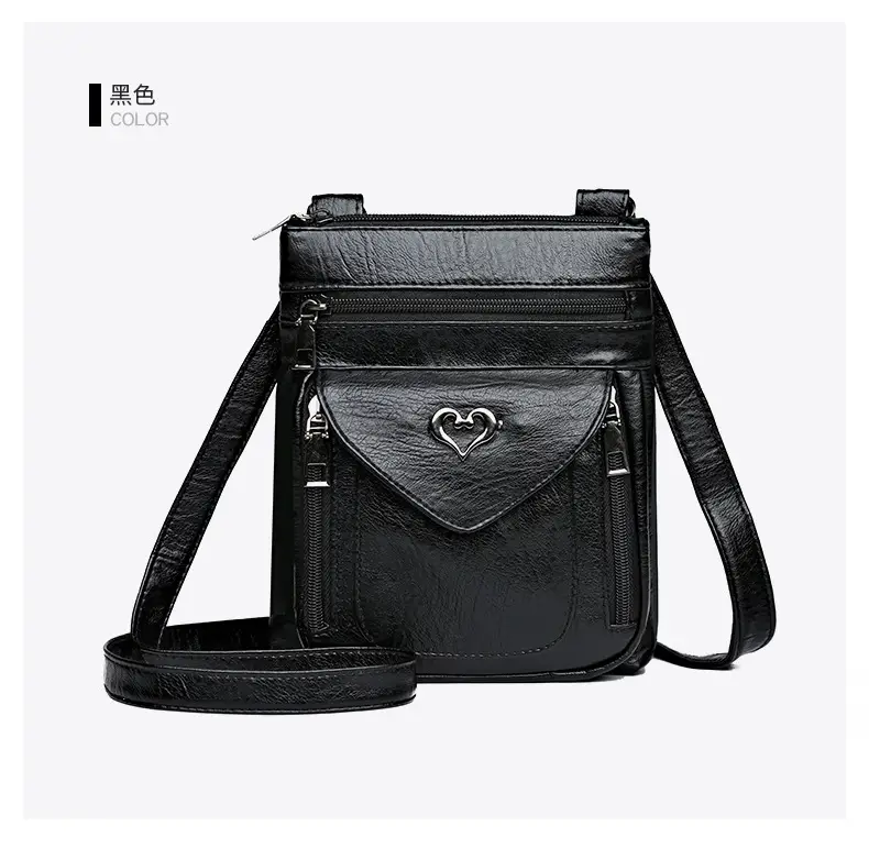 Women's Retro Crossbody Phone Bag with Heart Lock — feature 27