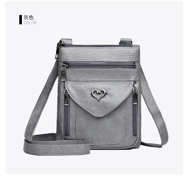 Women's Retro Crossbody Phone Bag with Heart Lock — feature 28