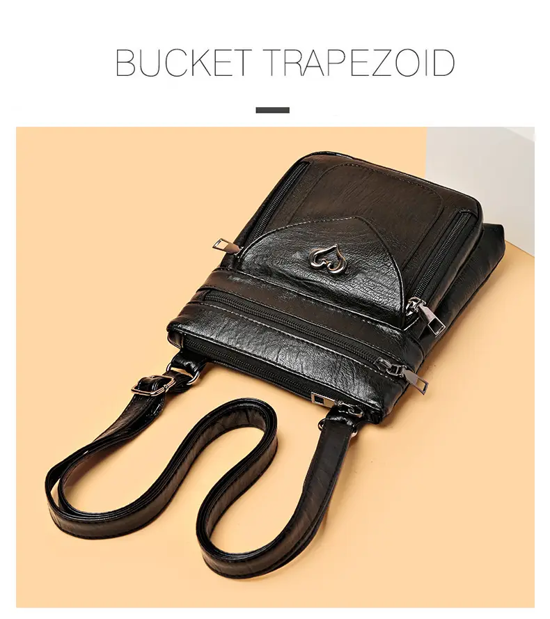 Women's Retro Crossbody Phone Bag with Heart Lock — feature 4