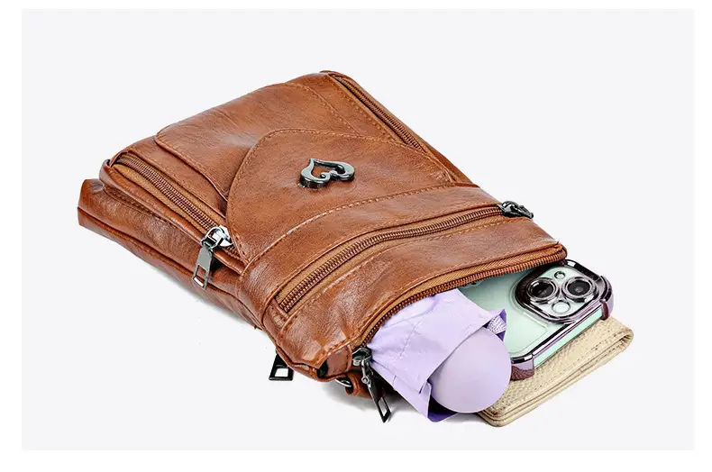 Women's Retro Crossbody Phone Bag with Heart Lock — feature 43