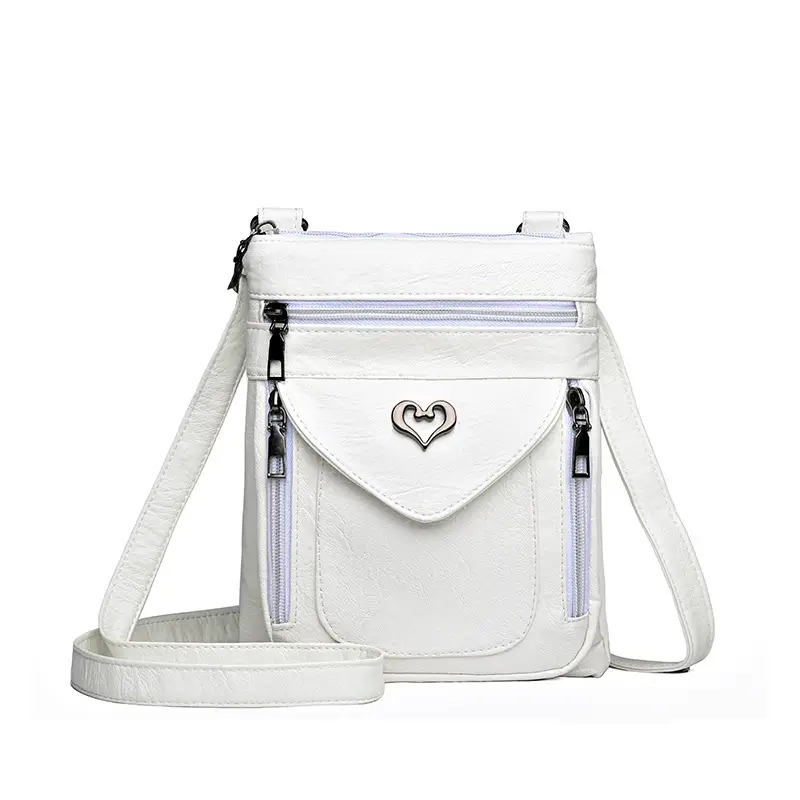 Women's Retro Crossbody Phone Bag with Heart Lock - Image 2
