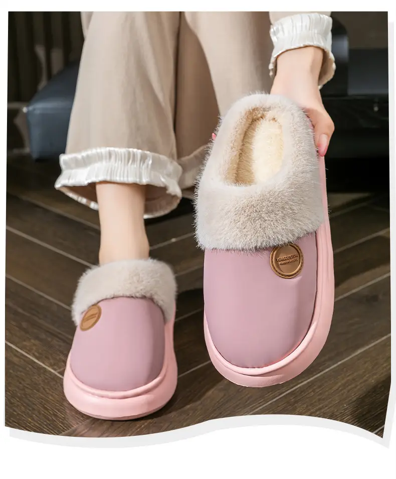 Thick-Soled Cotton Slippers, Non-Slip Winter Shoes, Indoor Slippers, Winter Warm Cotton Shoes, Plush Cotton Slippers, Home Slippers Wholesale — feature 10