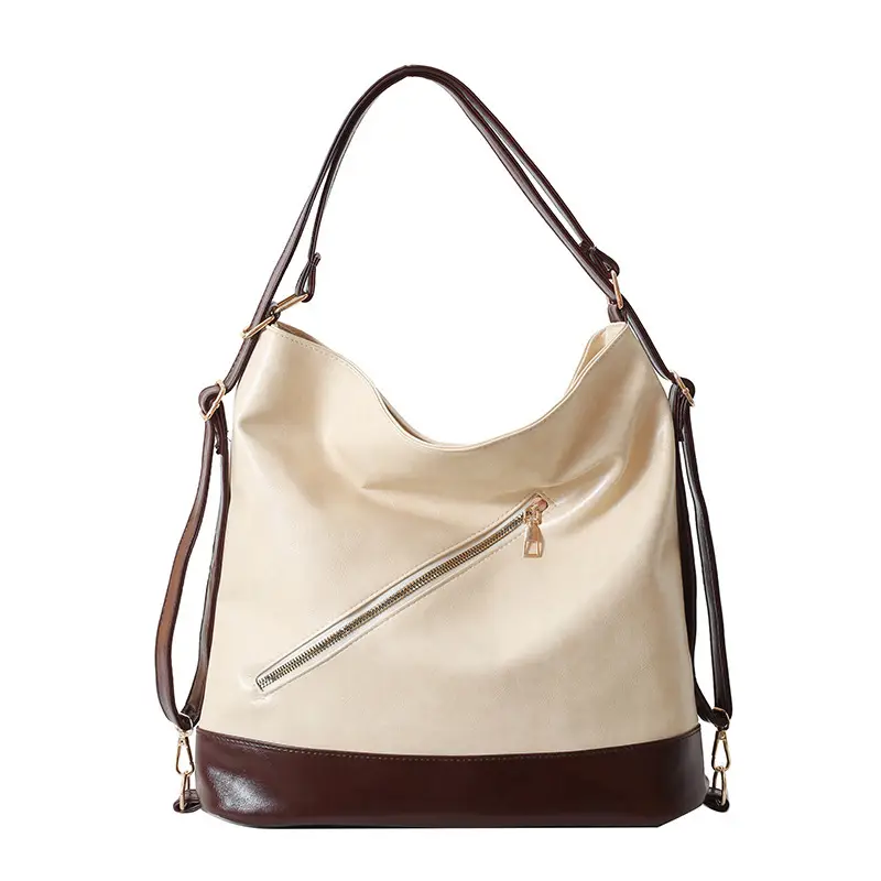 Retro Cream Brown Shoulder Bag for Women - Image 8