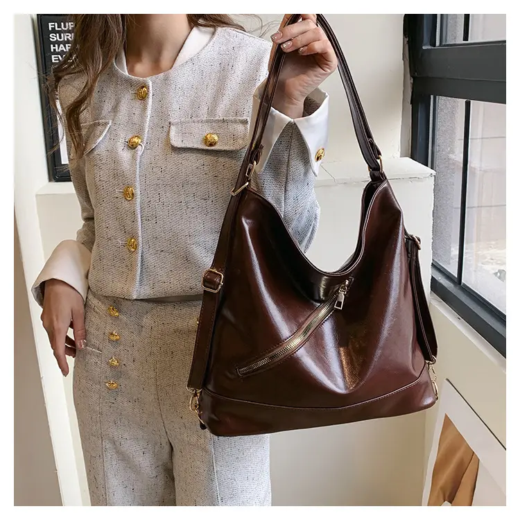 Retro Cream Brown Shoulder Bag for Women — feature 12