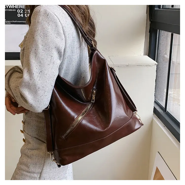 Retro Cream Brown Shoulder Bag for Women — feature 13