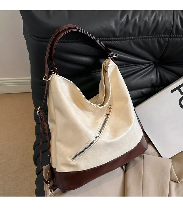Retro Cream Brown Shoulder Bag for Women — feature 7