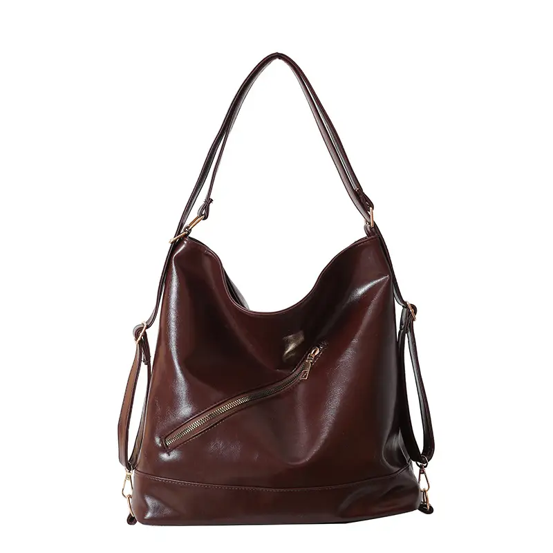 Retro Cream Brown Shoulder Bag for Women - Image 3