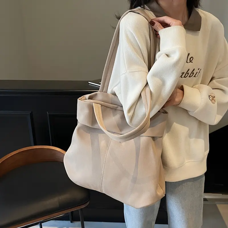 Women Pure Color Shoulder Bag 2025 Korean Style - Image 5