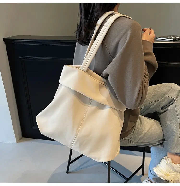 Women Pure Color Shoulder Bag 2025 Korean Style — feature 13