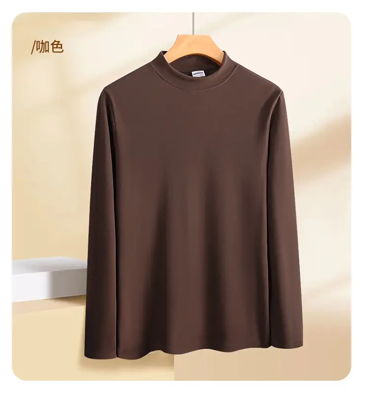 Men Long Sleeve T-Shirt White Plain — feature 7