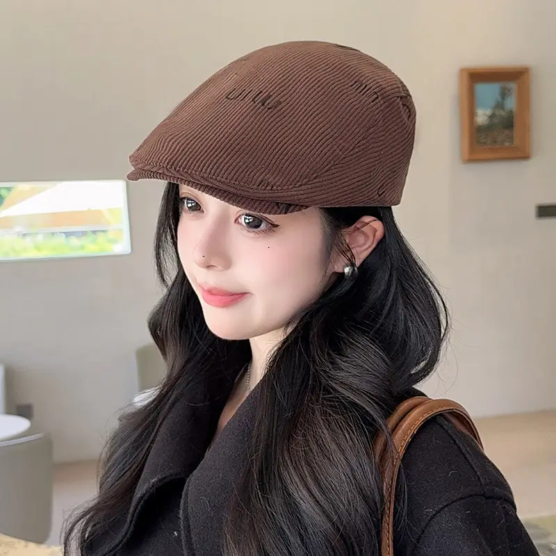 Retro Duck Tonge Beret with Forward Cut Woolen Cap — feature 11