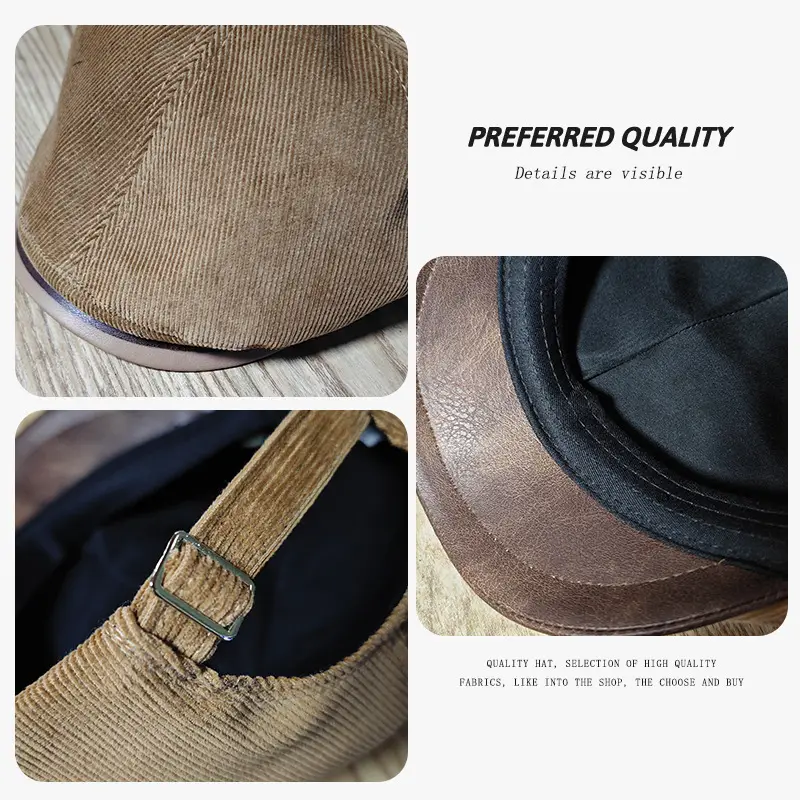 Retro Duck Tonge Beret with Forward Cut Woolen Cap — feature 22
