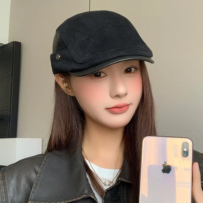 Retro Duck Tonge Beret with Forward Cut Woolen Cap — feature 29