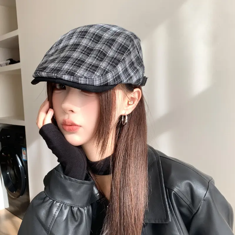 Retro Duck Tonge Beret with Forward Cut Woolen Cap — feature 4