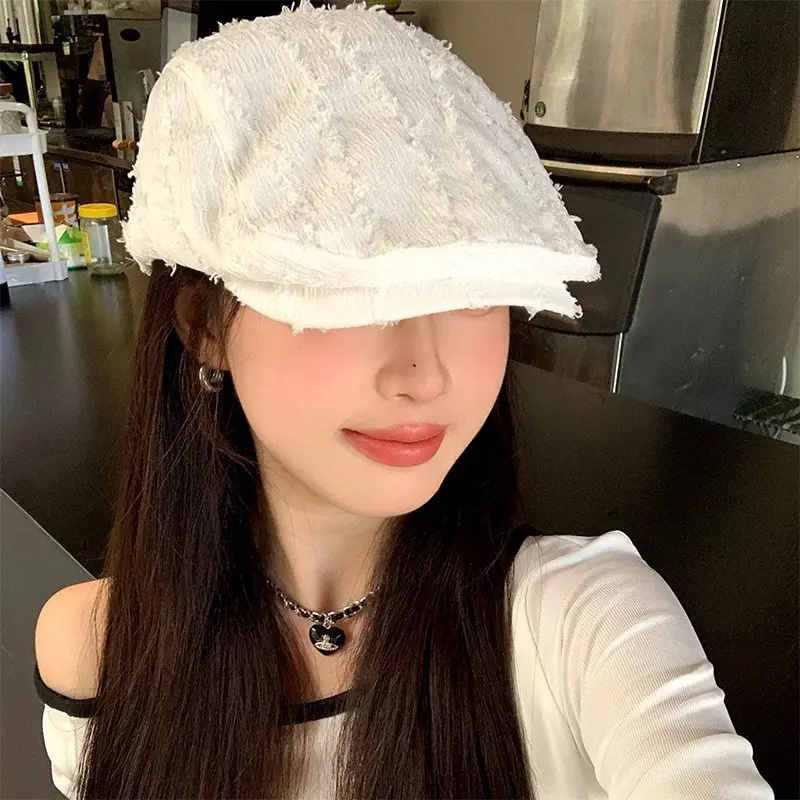 Retro Duck Tonge Beret with Forward Cut Woolen Cap - Image 7