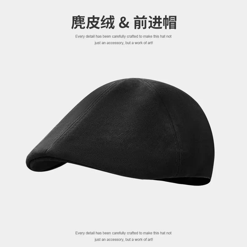 Retro Duck Tonge Beret with Forward Cut Woolen Cap - Image 15