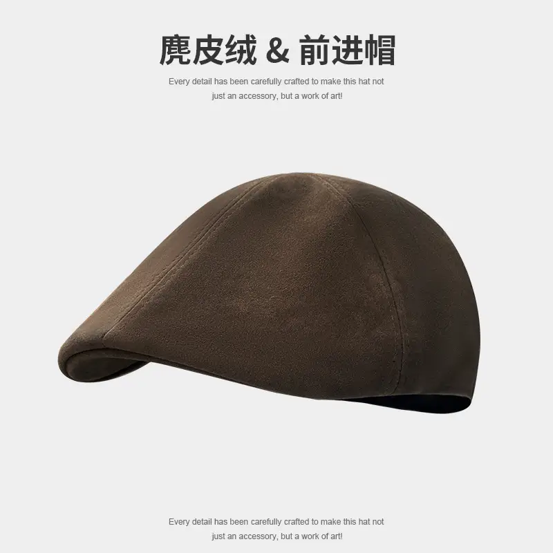 Retro Duck Tonge Beret with Forward Cut Woolen Cap - Image 17