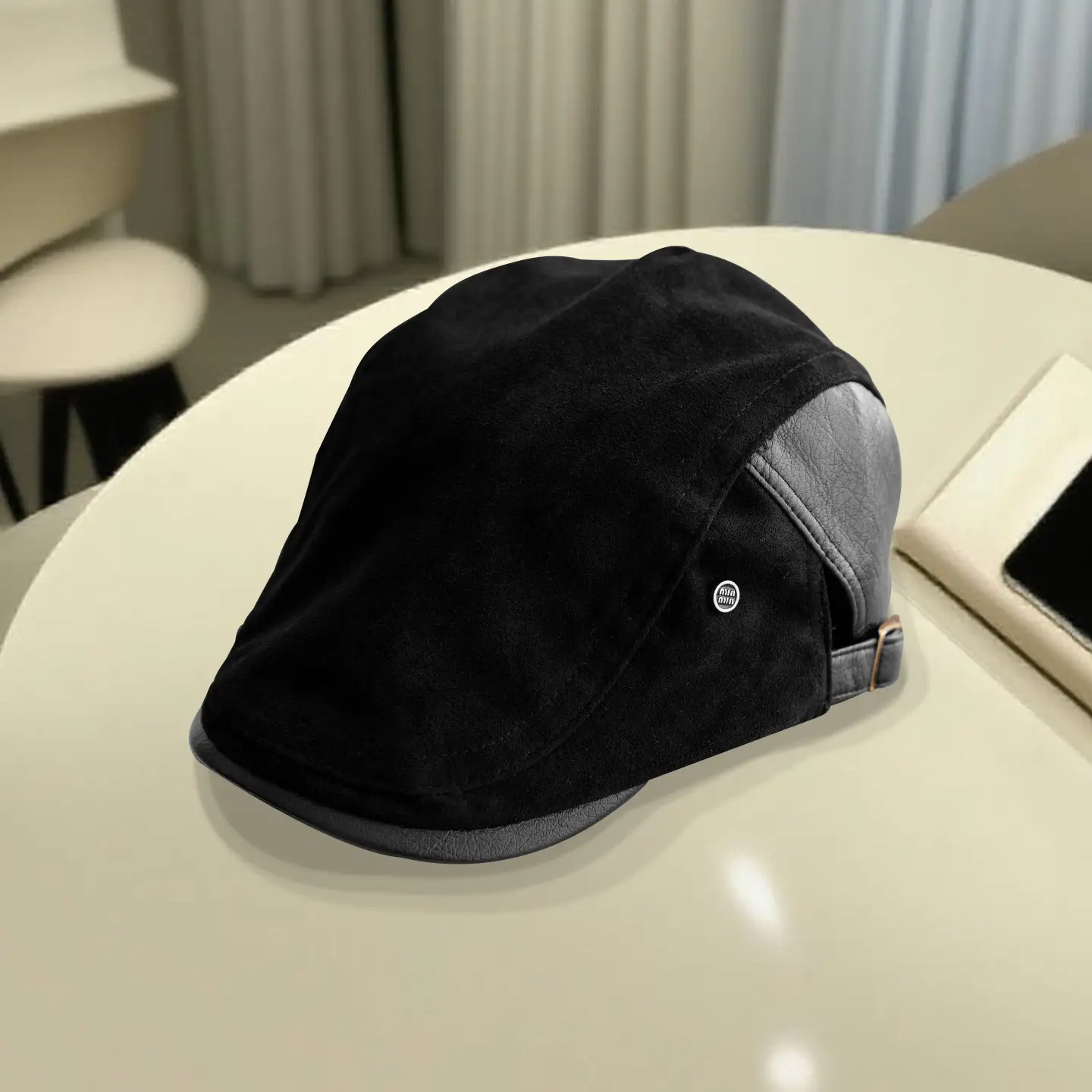Retro Duck Tonge Beret with Forward Cut Woolen Cap - Image 6