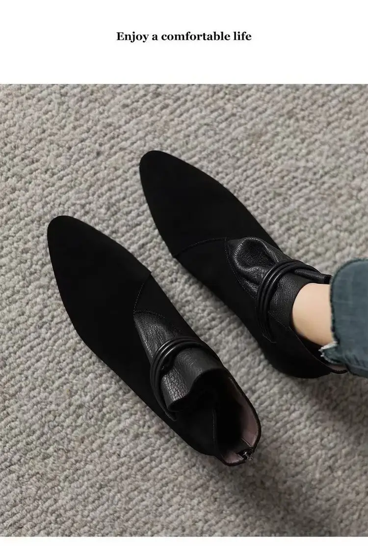 Women Fleece Lined Mid Heel Boots Black 2025 — feature 10
